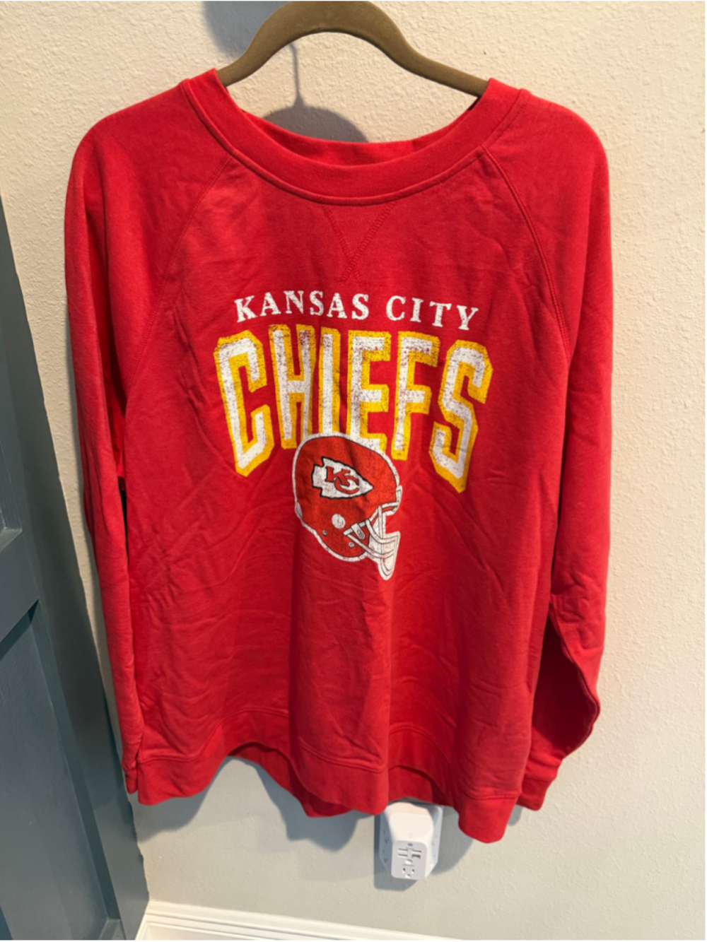 NFL Kansas City Chiefs Sweatshirt Red Yellow Size XXL